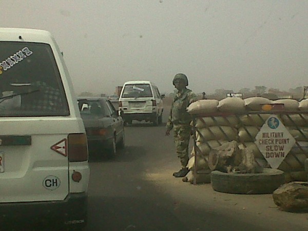 A TYPICAL MILITARY CHECK POINT IN KADUNA