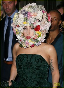 Lady Gaga Leaving Her Hotel With A Floral Hat