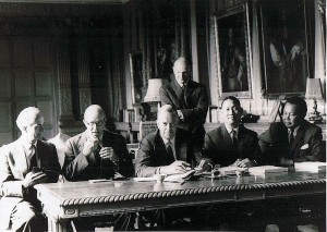 The signing of the Cobbold Report of the Commission of Enquiry, North Borneo and Sarawak, at Knebworth House, London on 21 June 1962 image: Wikipedia