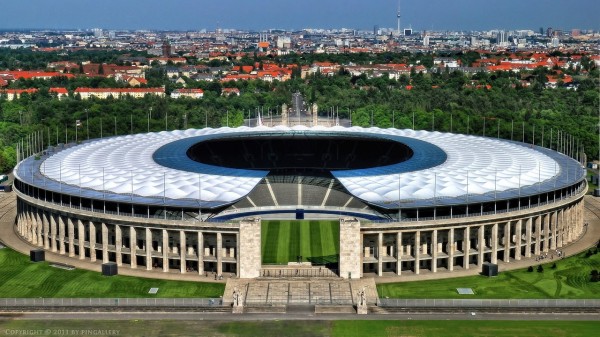Berlin Olympic Stadium (Outside Landscape View.)