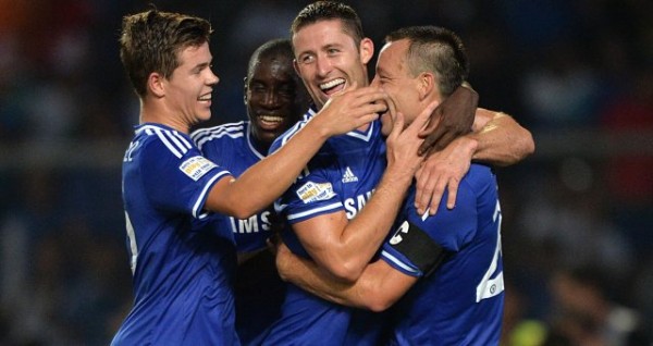 John Terry's Goal Celebrated With Teammates.