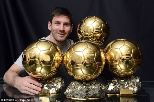 Lionel Messi Flaunts His Golden Balls.