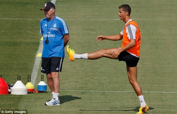 Training Hard: Cristiano Ronaldo in a Training Session.