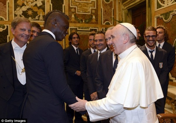Role Models?: Pope Francis Urge Footballers to Lead By Good Examples, Yes Balotelli Was There. 
