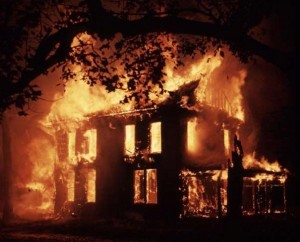 file image: house on fire