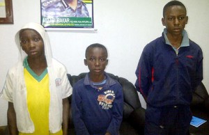 From left— Onyedikachi Ukpabio 14; Lateef Popoola 13, and Joshua Amadi, 14.  photo: Vanguard