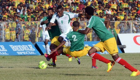 Emmanuel Emenike Dribbles Past Three Ethiopians in a Fifa World Cup Playoff in Addis Ababa.