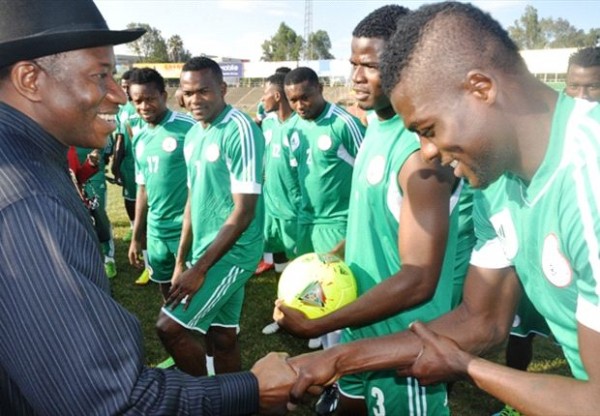 President Jonathan Visits Eagles in Addis Ababa.