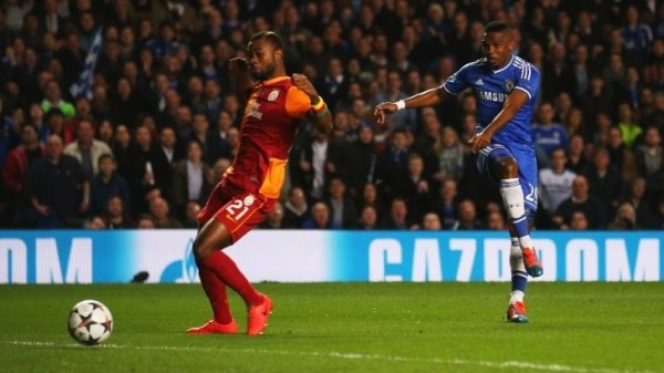 Samuel Eto'O Opens Scoring for Chelsea Against Galatasaray. Getty Image.