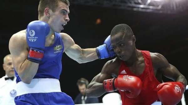 Team Nigeria's Wasiu Taiwo Lost to Australia's Andrew Maloney By Unanimous Decision. Image: AFP. 