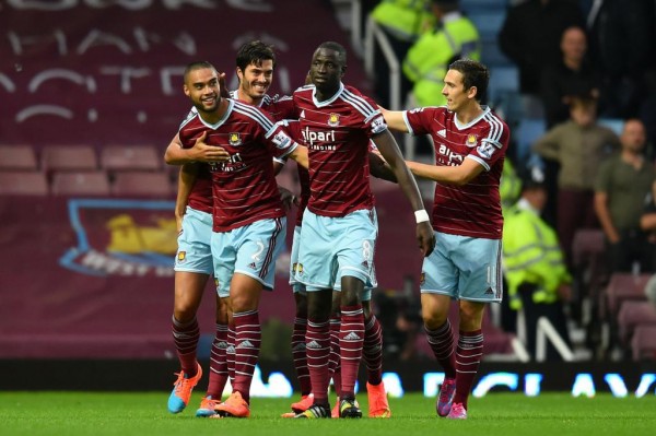 Diafra Sakho and His Team-Mates Celebrate at Home to Liverpool.