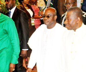 JONATHAN, MARK, ORITSEJAFOR AT THE INTERDENOMINATIONAL CHURCH SERVICE MARKING THE 2013 ARMED FORCES REMEMBRANCE DAY IN ABUJA