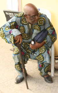 88-year-old Olusola Alaba at the court