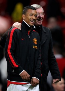 Nani and Sir Alex Ferguson