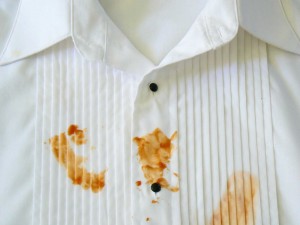 stained shirt