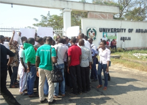 PROTESTING STUDENTS OF THE UNIVERSITY OF ABUJA