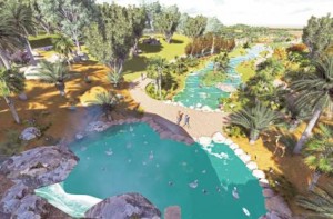 An artist’s impression of Dubai Safari, which will replace the Dubai Zoo. The project will comprise a zoo, butterfly park, botanical garden, resort and golf course and other facilities.  credit: Dubai Municipality