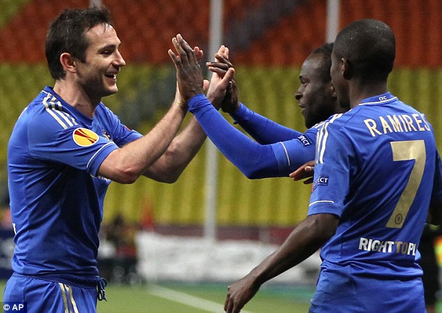 Victor Moses and Frank Lampard.