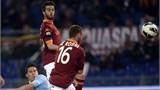 Images from the Rome Derby. Getty Images.