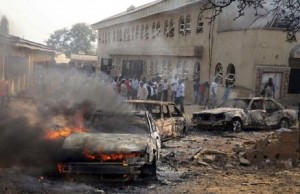 Bomb explosion at St. Theresa Catholic Church at Madalla, Suleja Nigeria.