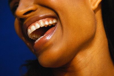 Profile of Woman Laughing