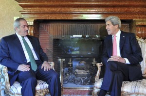 John Kerry, right, with Nasser Judeh, foreign minister of Jordan