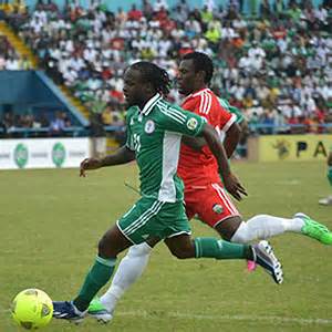 Super Eagles' Victor Moses in Action in Calabar.