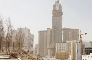 Construction work taking place in the Al Masjid Al Haram area