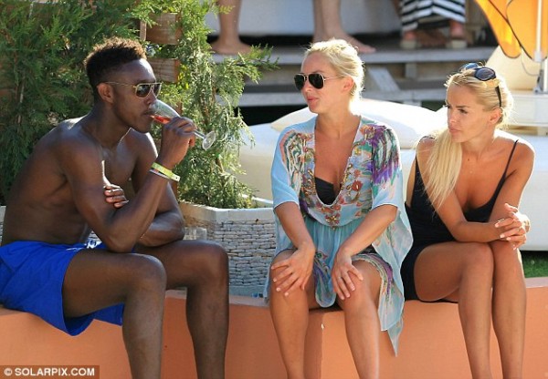 Danny Welbeck and Swiss Model Mary Sodenbergh. 