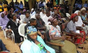 Widows and family members of the slain policemen during the visit the Inspector General of Police Mohammed Abubakar
