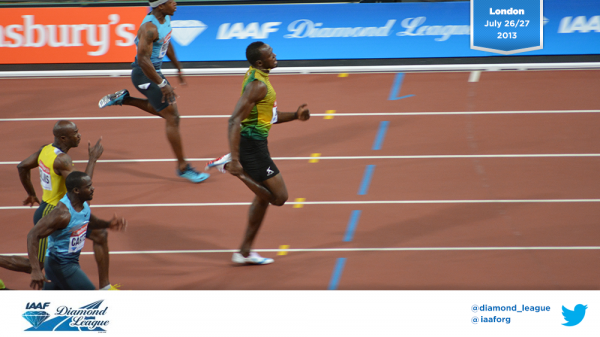  © Diamond League: Bolt Blasted 0.1secs Ahead of the Rest Across the Finish Line.