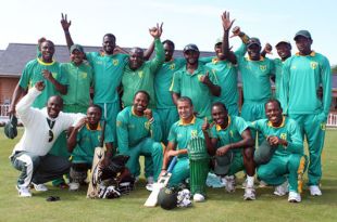 Nigerian Cricketers Pose For a Snap Shot After Victory Over Bahrain.