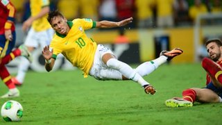 Red Card Rule 101: Pique Hacks Down a Goal-Bound Neymar.