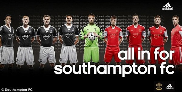 Southampton's New Home and Away Kit.