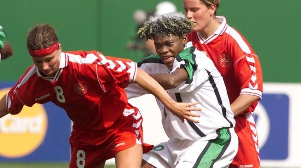 Former Super Falcons Striker Mercy Akide-Udoh in Action.