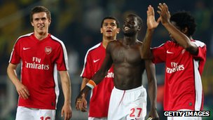 Young Guns With Emmanuel Eboue Celebrates Victory.