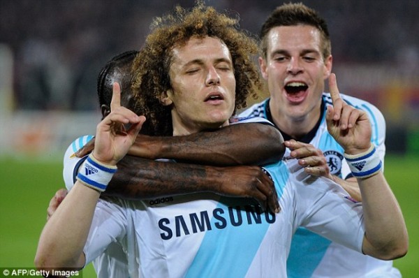 David Luiz Scores For Chelsea Against Basel in Last Season's Europa Cup Campaign.