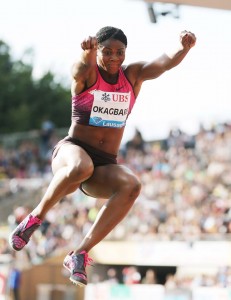 Okagbare's Fifth Attempt of 6.99m (+0.2m/s) in Moscow Saw Her Claim Silver Behind Reese.
