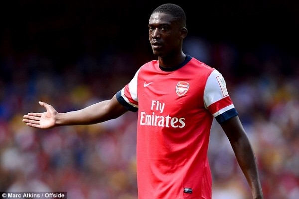In Action: Yaya Sanogo Joined Arsenal From Bordeaux This Summer on a Free Transfer.
