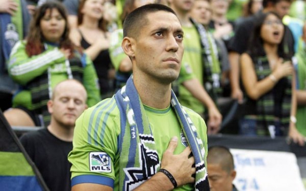 Clint Dempsey Unveiled at the Century Link Field, Seattle.