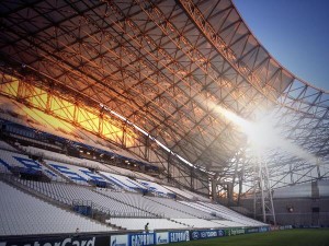 Home Stand of the Stade Velodrome, Venue of Marseille-Arsenal Clash.  