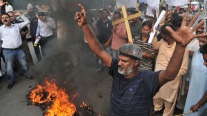 Pakistan church protest