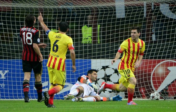 Lionel Messi Leveled for Barca at the San Siro.