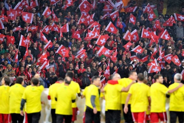 Switzerland Fans Chants During their World Cup Qualifier Against Slovenia on Tuesday.