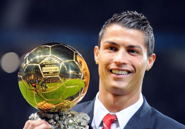 Cristiano Ronaldo and the Ballon d'Or in 2008 While a Manchester United Player.