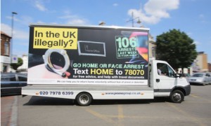 In the UK illegally mobile billboard