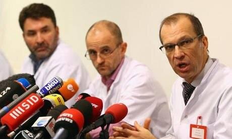 Chief Anesthesiologist Professor Jean-Francois Addresses the Media on Tuesday noon.
