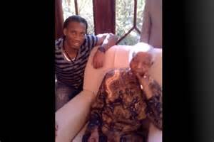 Drogba with Mandela