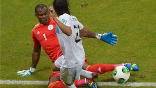 Vincent ENyeama, Foils Edinson  Cavani's Attempt at the Confederation Cup.