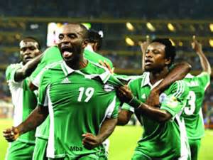 Sunday Mba Celebrates His Goal Against Burkina Faso.